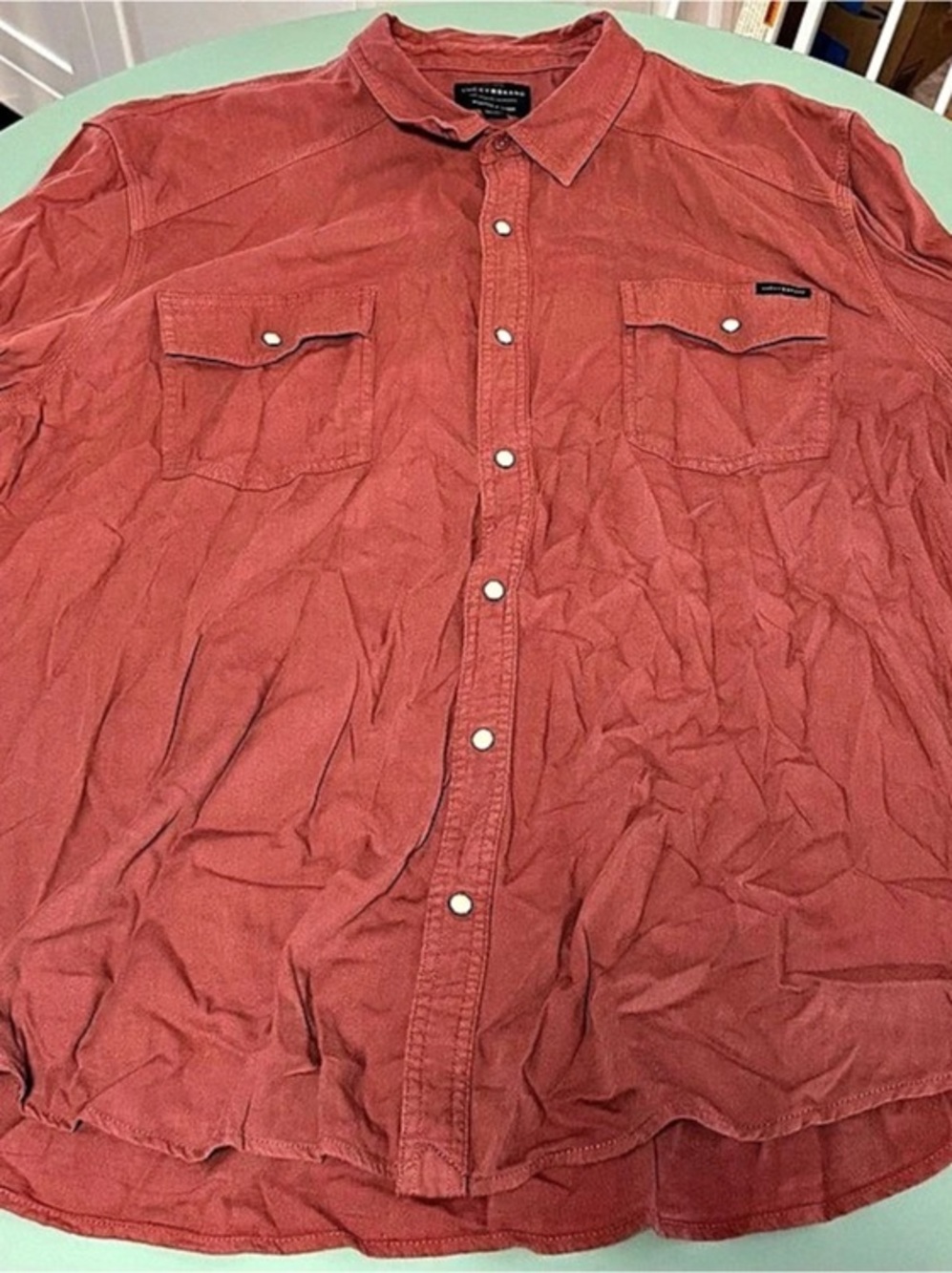 Lucky Brand Men's Long Sleeve Shirt Large Red